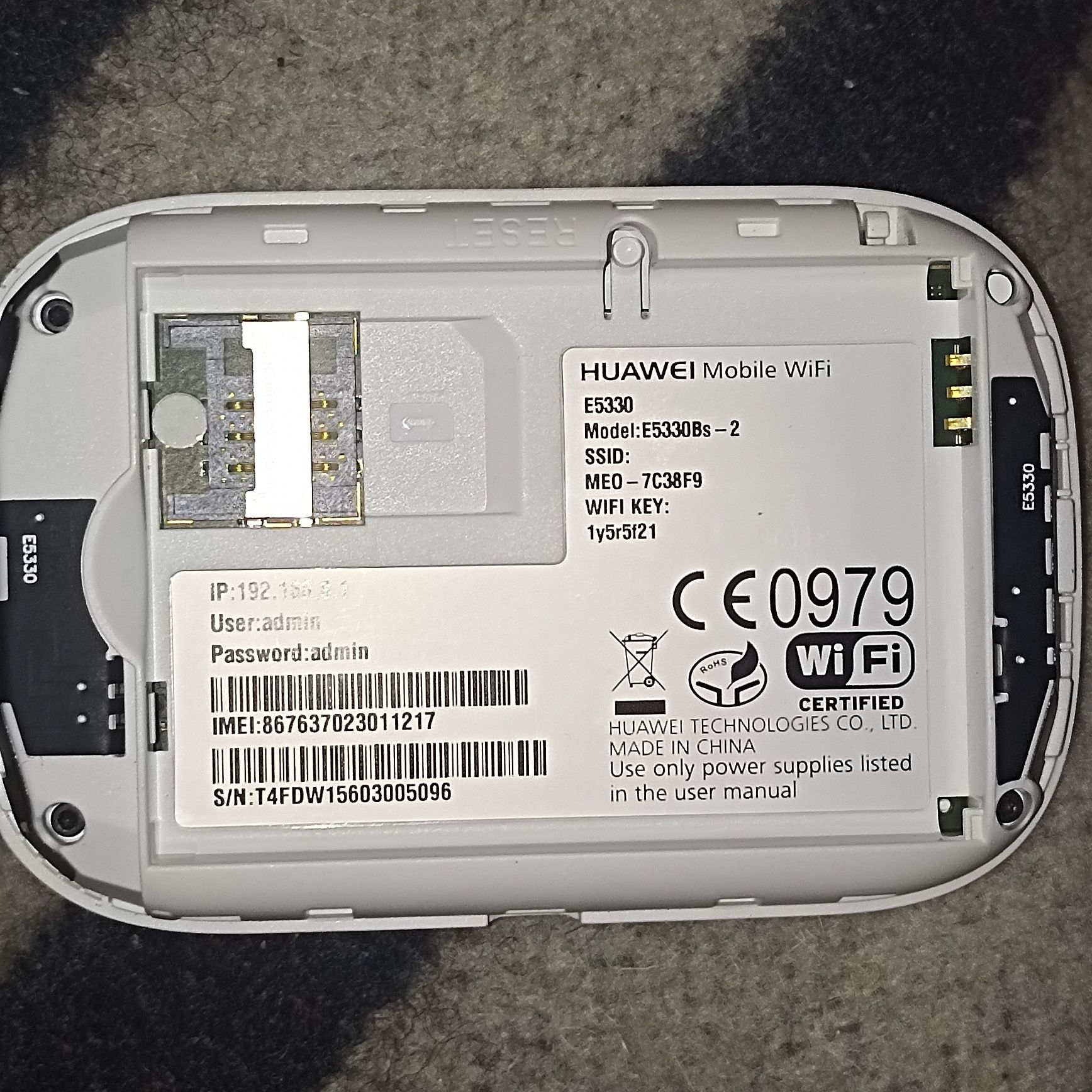 Router sem fios da Meo
