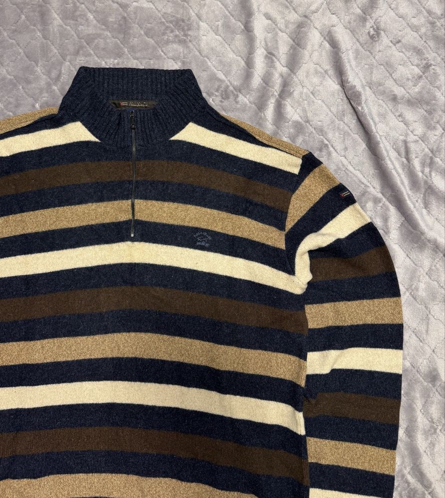 Свитер кофта Vintage Paul Shark Merino Wool 1/4 Zip Sweater zegna