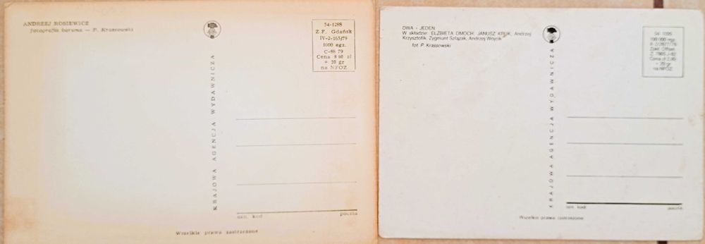 papeteria okolicznościowa z nadrukiem, 3koperty, pocztówki-seria z PRL