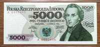 5000 zł 1982  - A -  St. 1 UNC  Pierwsza Seria