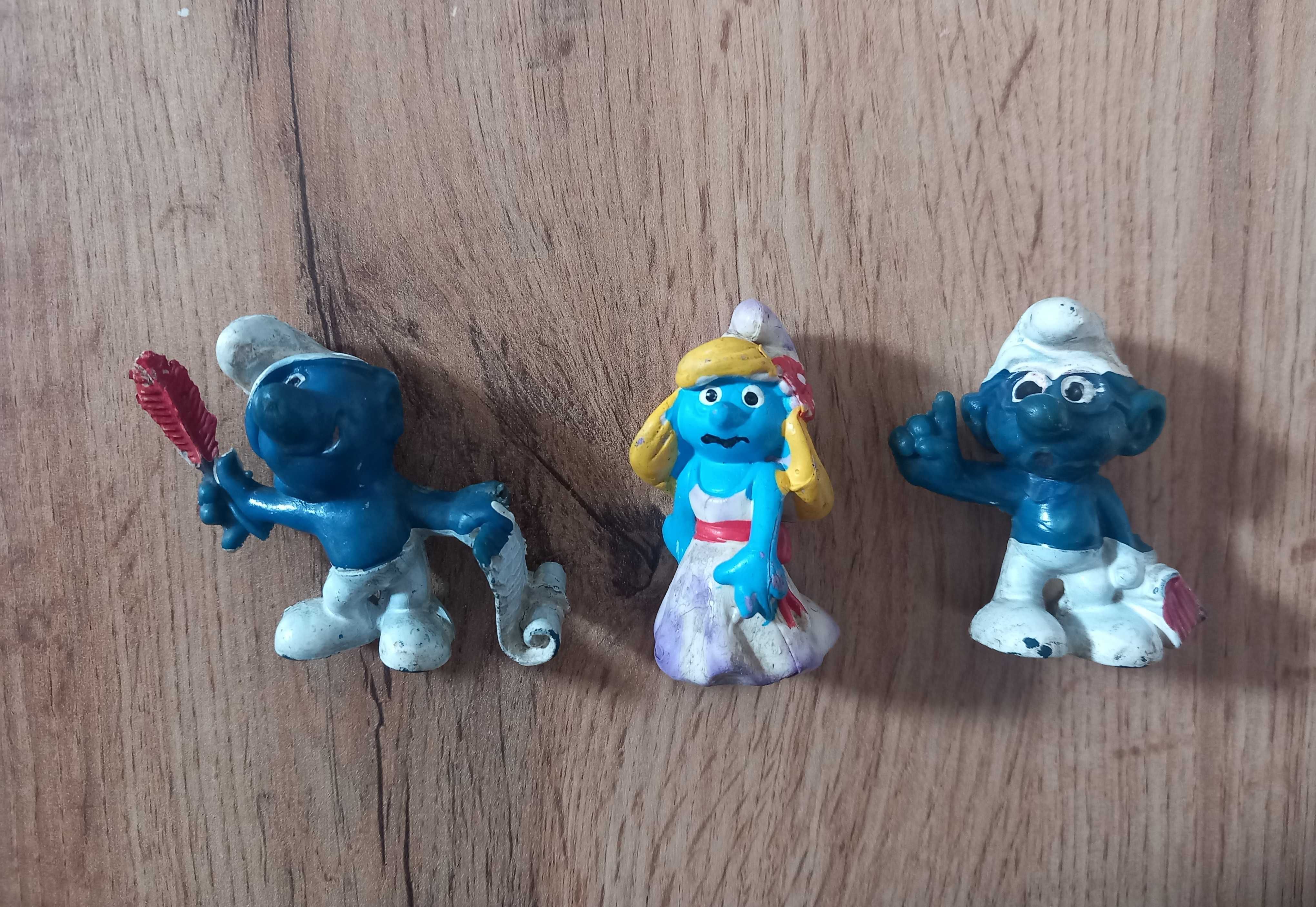 Smerfy figurki bootlegi. Smurfy z PRL-u
