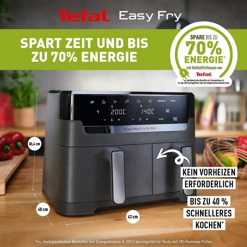 Аерогриль Tefal - Dual Easy Fry & Grill 8,3 L Heißluftfritteuse