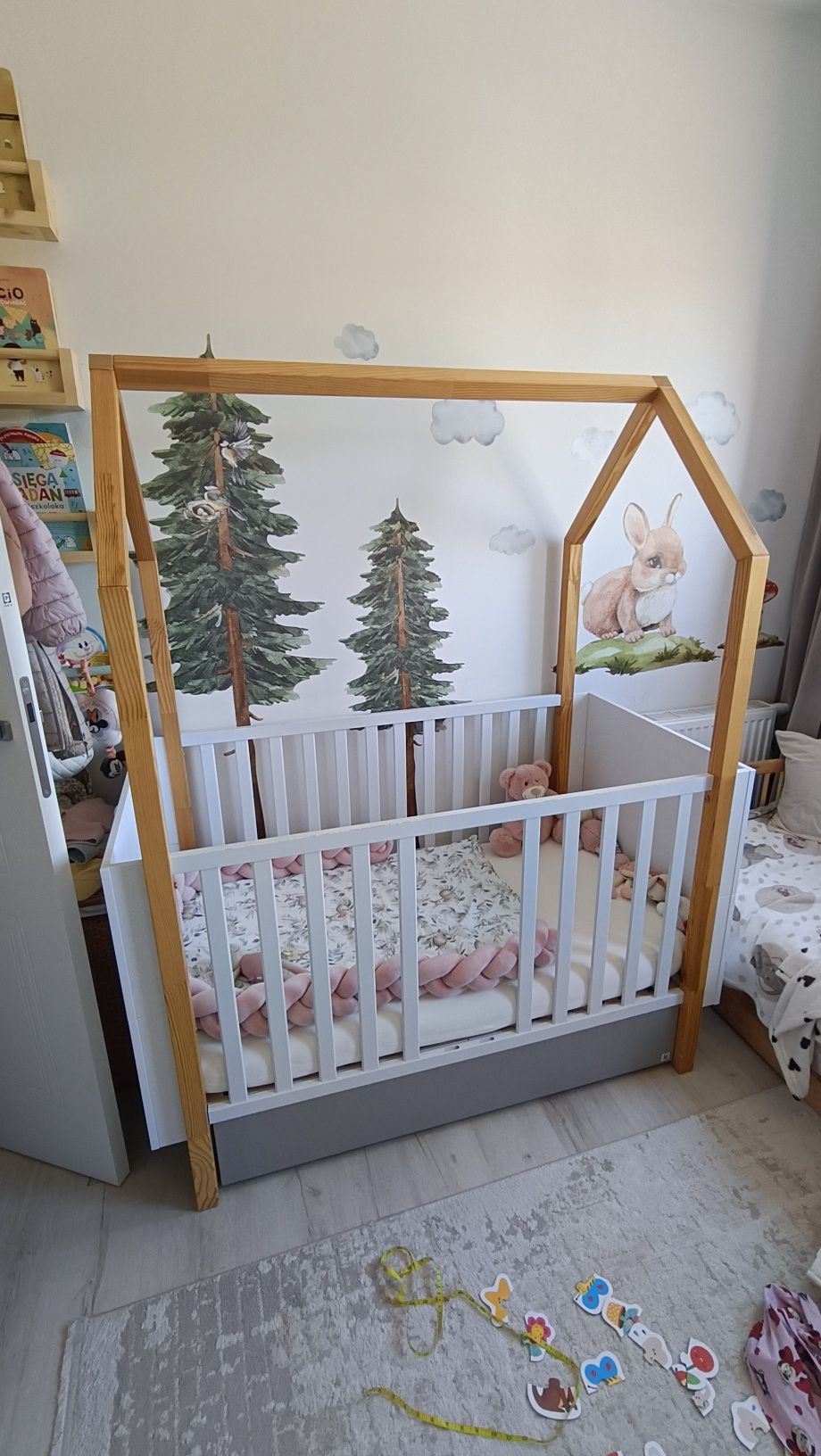 Bellamy Pinette Łóżeczko dziecięce niemowlęce typ domek 140x70