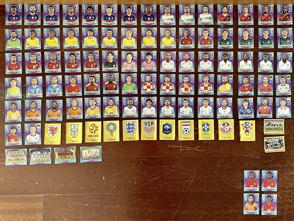 94 Cartas FIFA World Cup Qatar 2022 Panini - Como Novas!