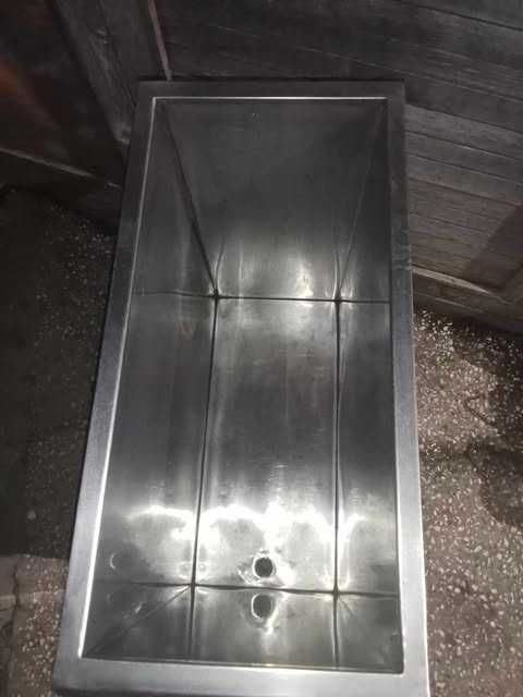 Cuba/Tanque de Lavagens em Inox com Válvula