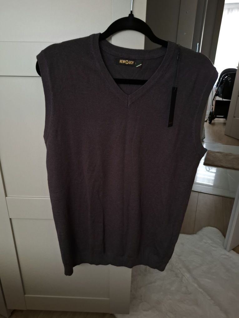 Nowa kamizelka męska sweter na koszulę