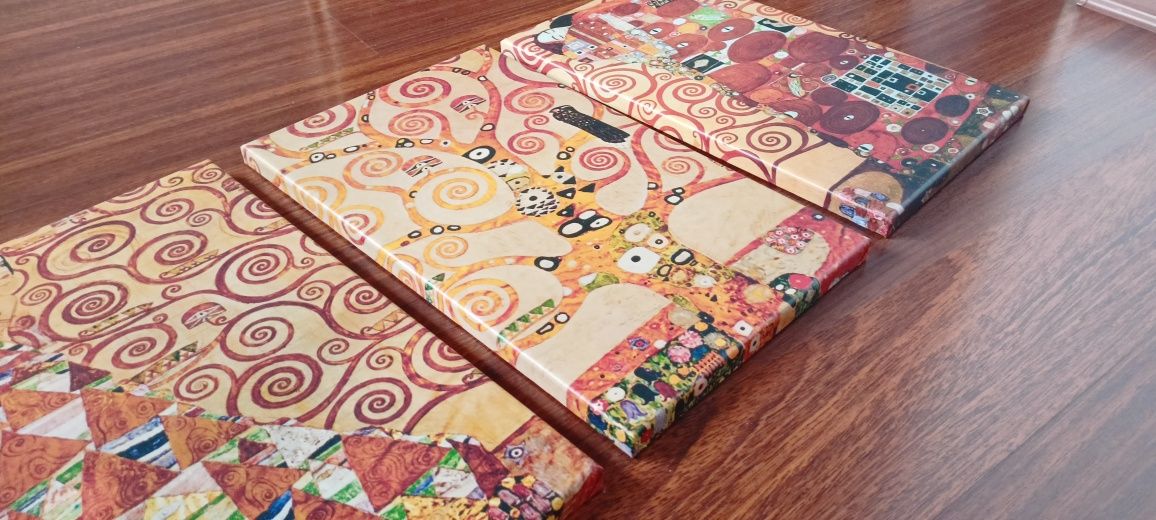 Gustav Klimt Drzewo Życia tryptyk na płótnie reprodukcja blejtram