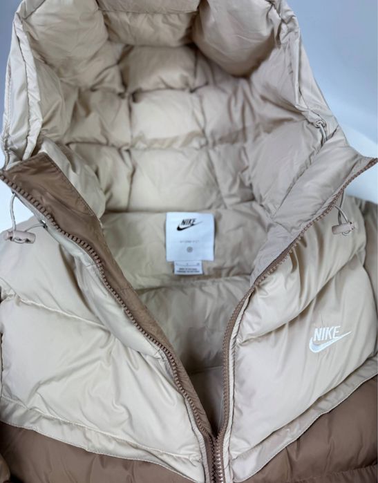 Пуховик Nike Storm-Fit бежево коричневая НЕПРОМОКАЕТ Куртка Найк