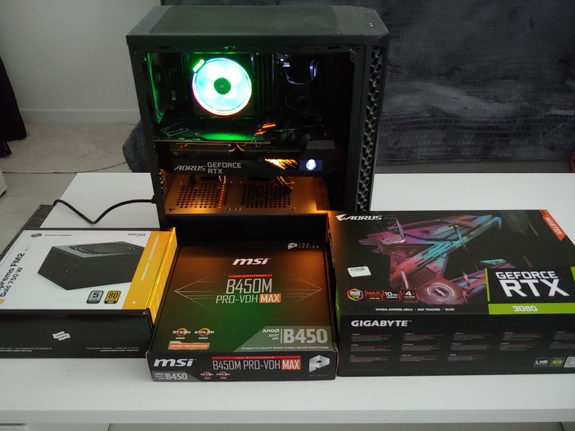 Sprzedam komputer stacjonarny Ryzen 7 Rtx 3080 10GB,  64GB ram