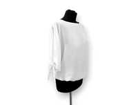 Bluzka biała elegancka z wiązanymi rękawami zwiewna Amisu r. 36/S