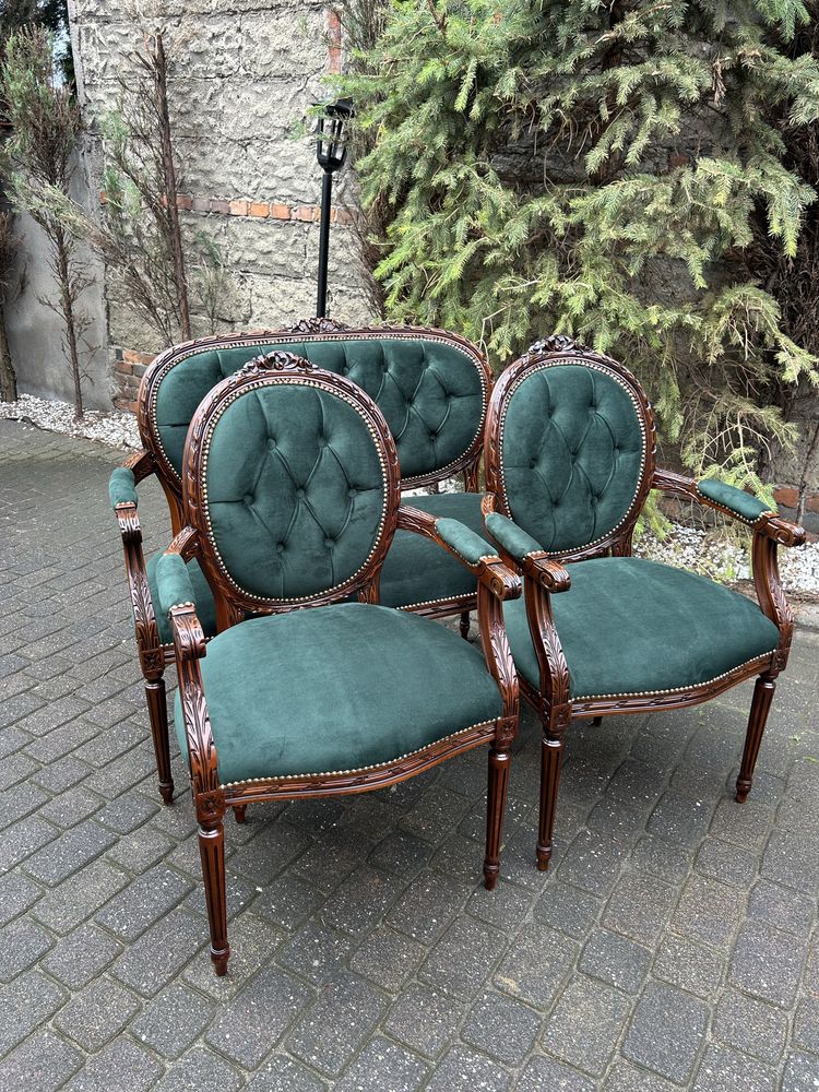 Wypoczynek Ludwikowski Ludwik Sofa Kanpa + Dwa Fotele Po Renowacji
