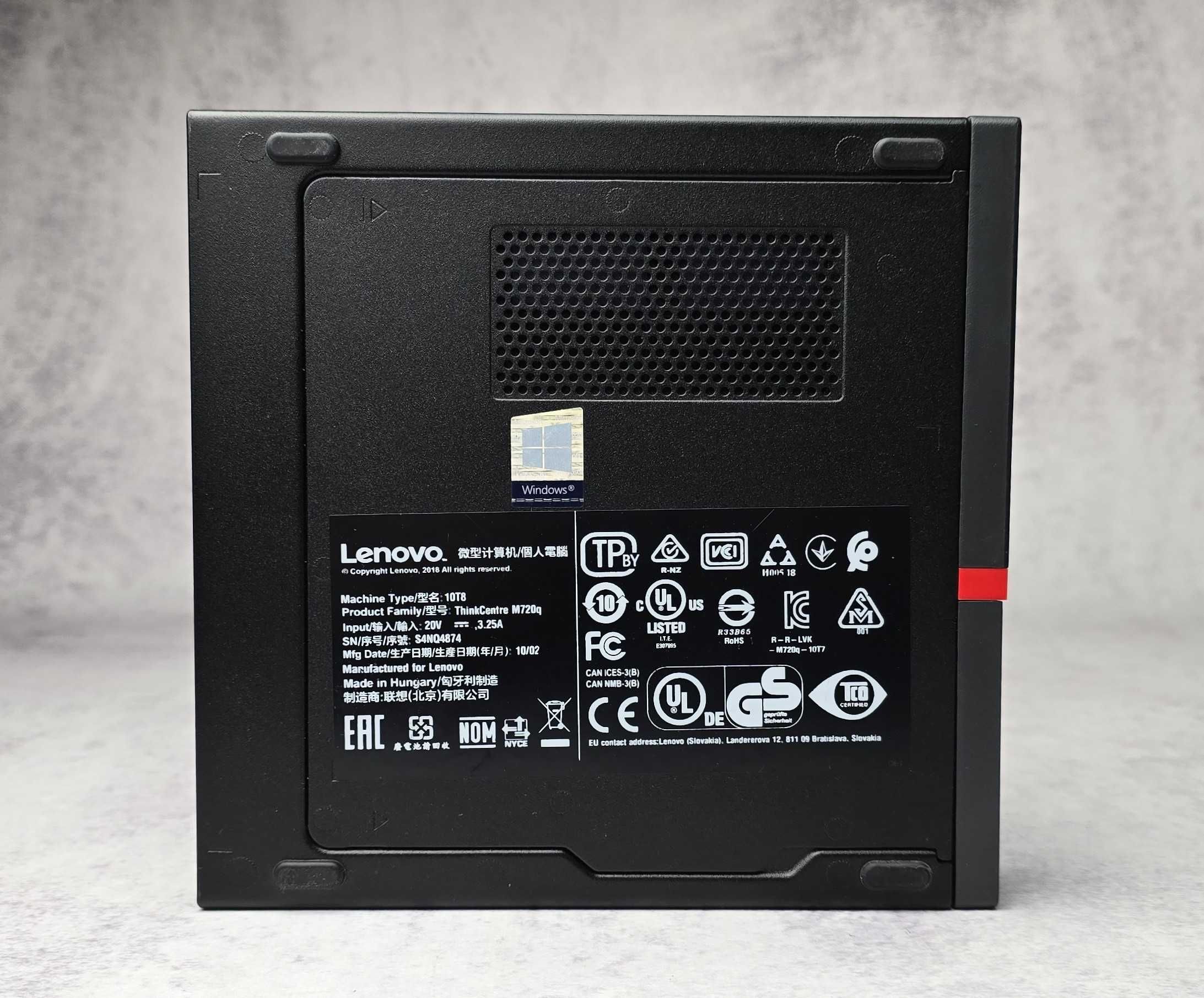 Комп'ютер Lenovo ThinkCentre M720q Tiny i3-9100t 8GB DDR4 NVME 256Gb