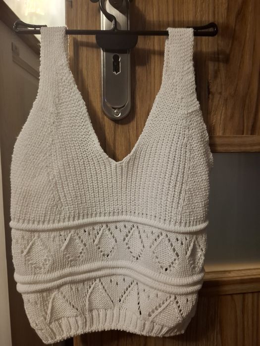 Top dzianinowy bawełniany