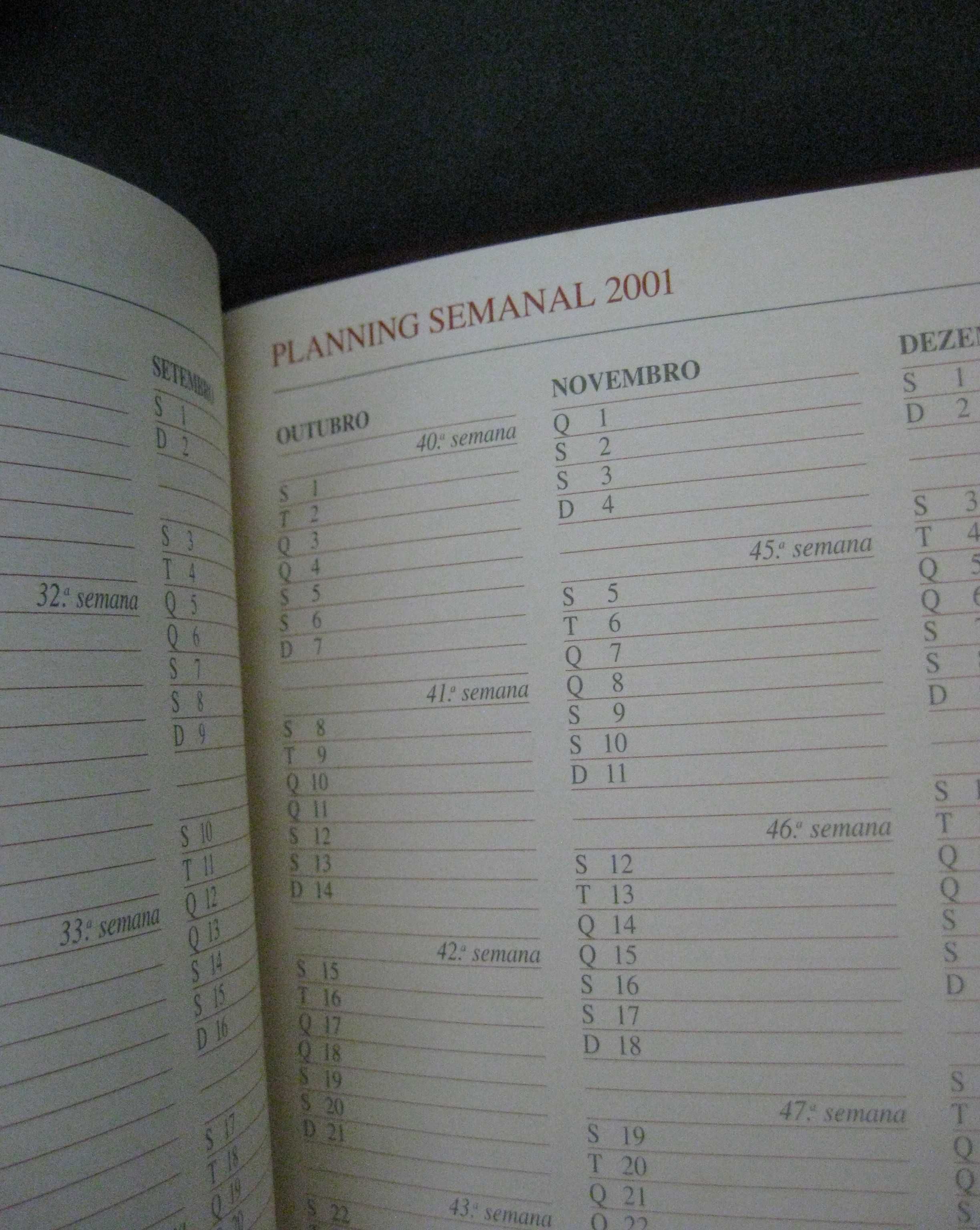 Agenda de Correio Azul Chefe Loja CTT 2001 sem Uso