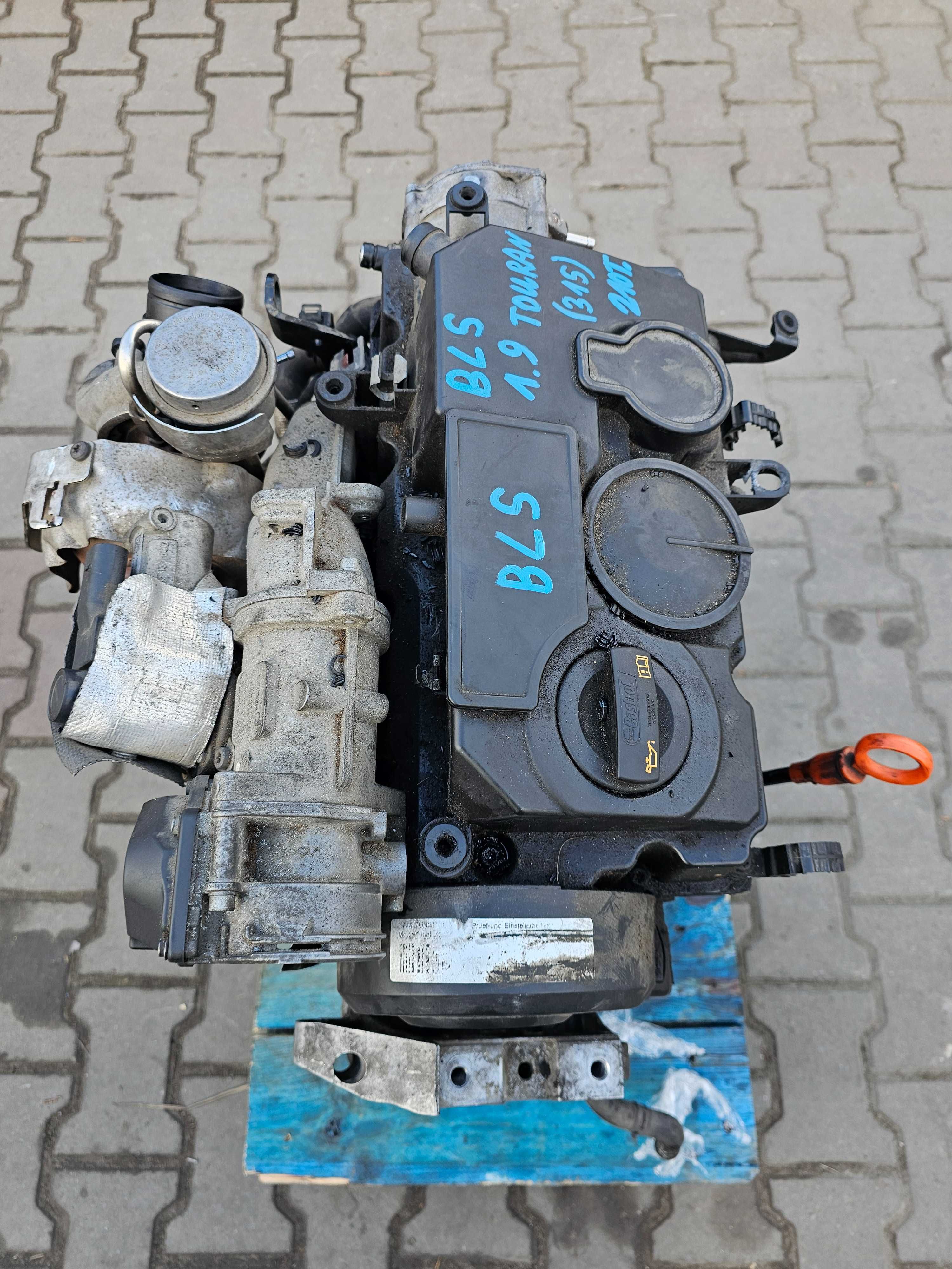 Volkswagen Touran Silnik Kompletny 1.9 TDI Kod Silnika BLS