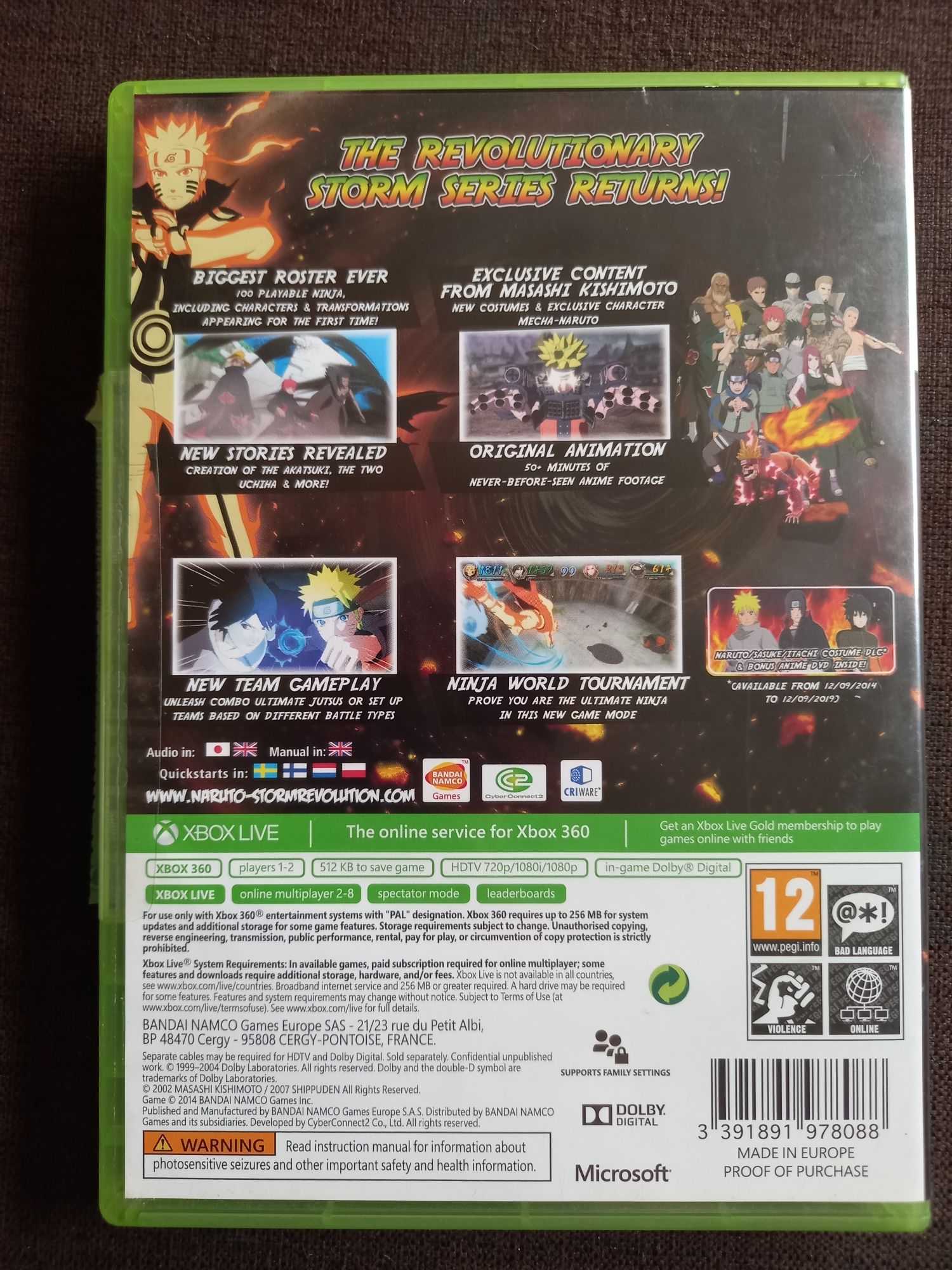 Gra Naruto Shippuden Ultimate Ninja Storm Revolution xbox360 2 płyty!!