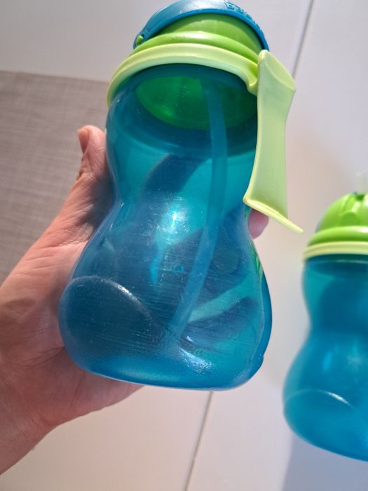 2x Canpol babies - bidon sportowy ze składaną rurką 56/113 niebieski