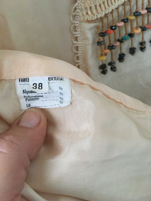 Jaqueta vintage com missangas