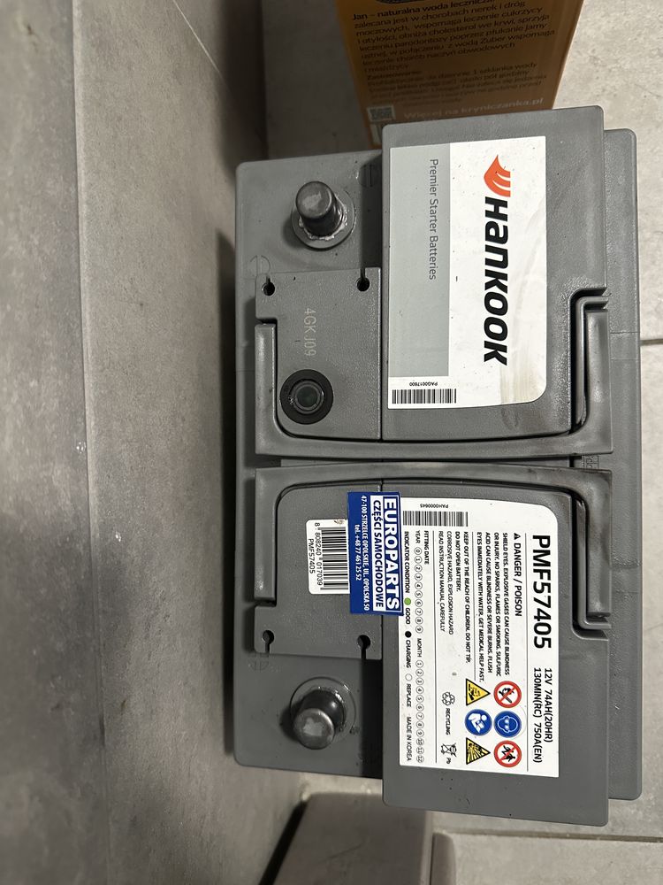 Akumulator Hankook 12В 74Ah 750A(EN)