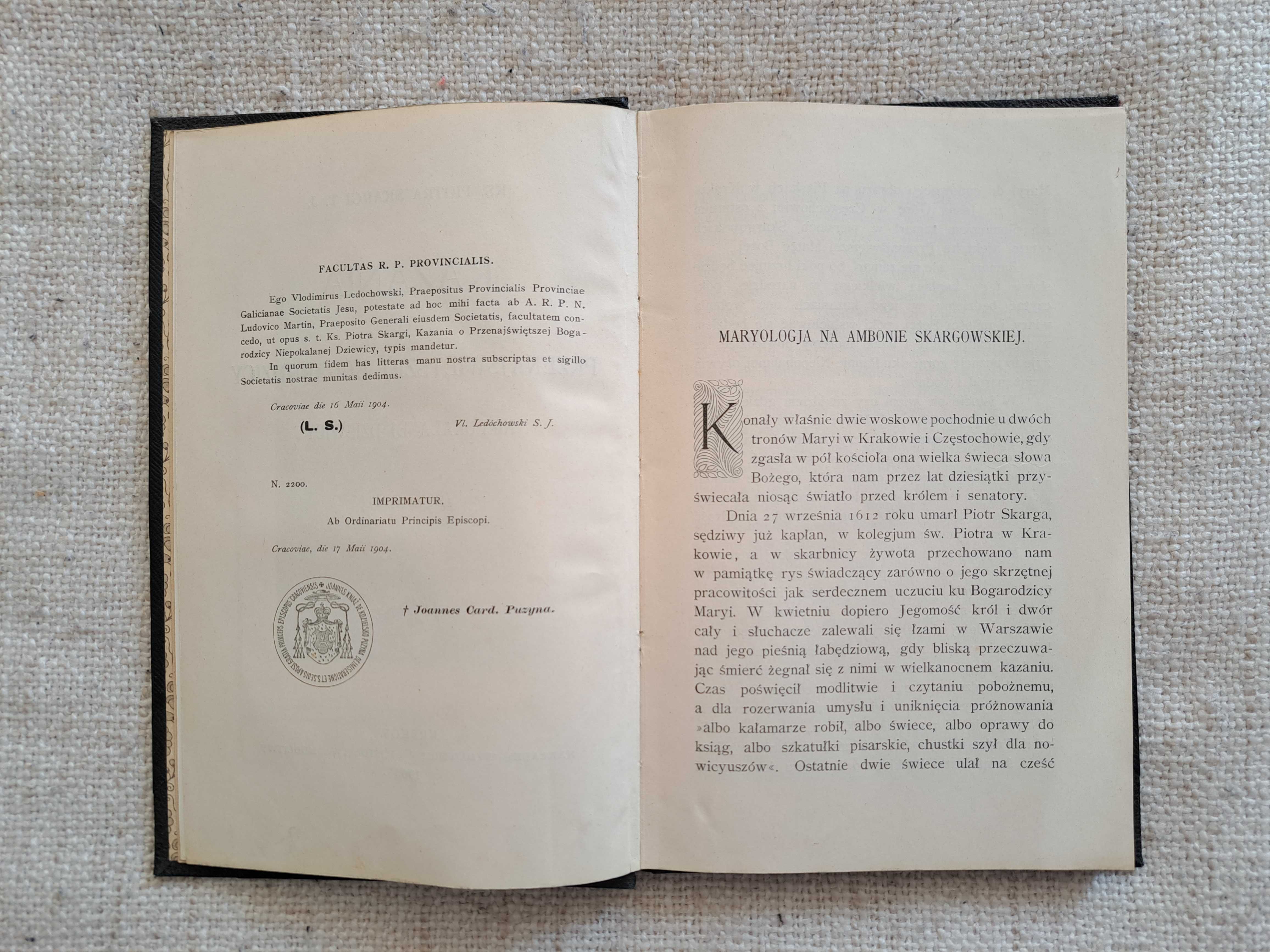 1905 rok. Kazania do Przenajświętszej Bogarodzicy. Ks. Piotr Skarga