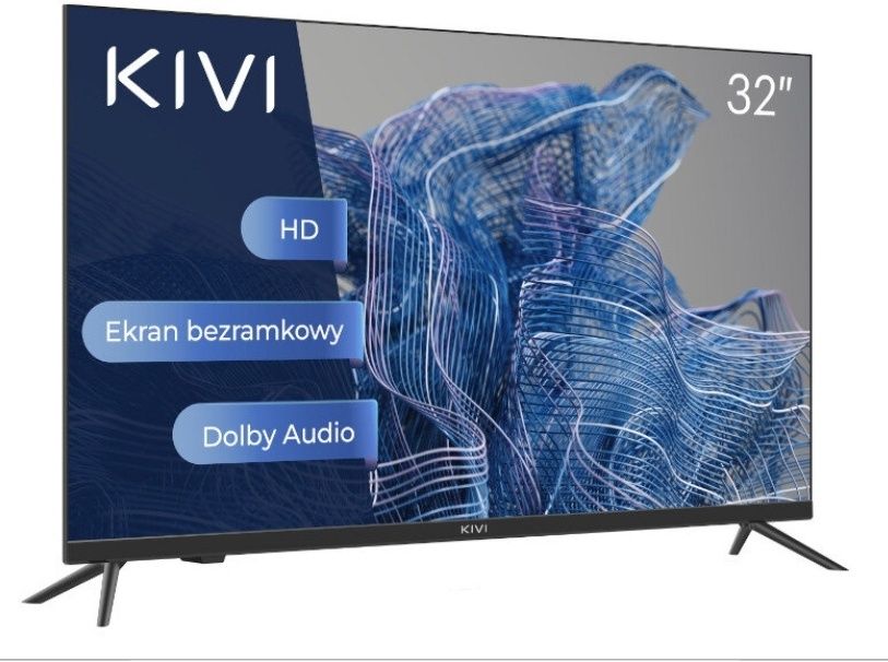 Nowy, Telewizor KIVI 32H550NB + dodatkowy pilot dla seniora