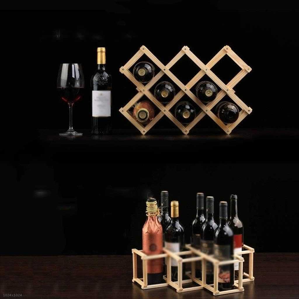 Rozkładany stojak na wino drewniany SPM258