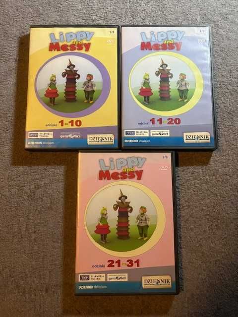 Lippy and Messy-3 płyty DVD , 31 odc. angielskiego dla dzieci