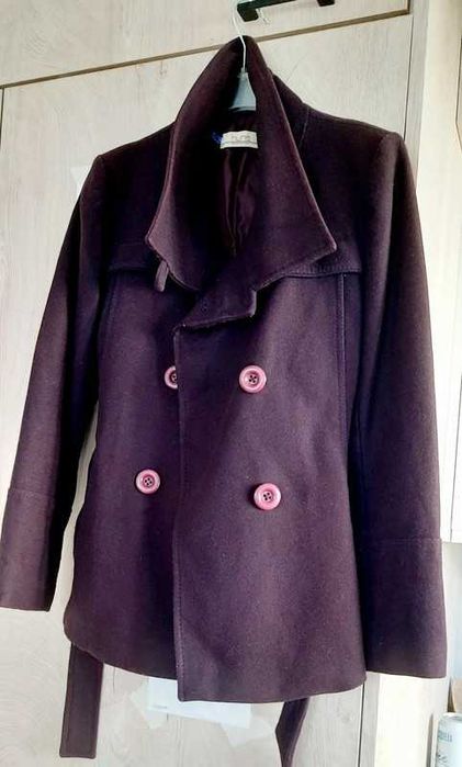 Kurtka, płaszczyk. Żakiet jesień/wiosna. Śliwkowy. Rozmiar 36