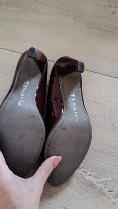 Półbuty czółenka Tamaris 37 burgund