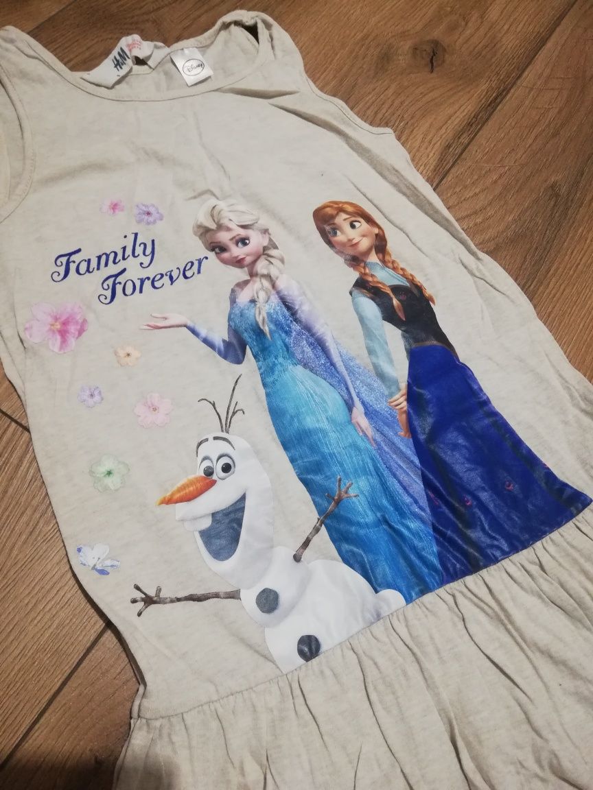 Sukienka kraina lodu Anna elsa  H&M 122 128