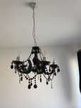 Lampa żyrandol Glamour czarny czarna kryształy