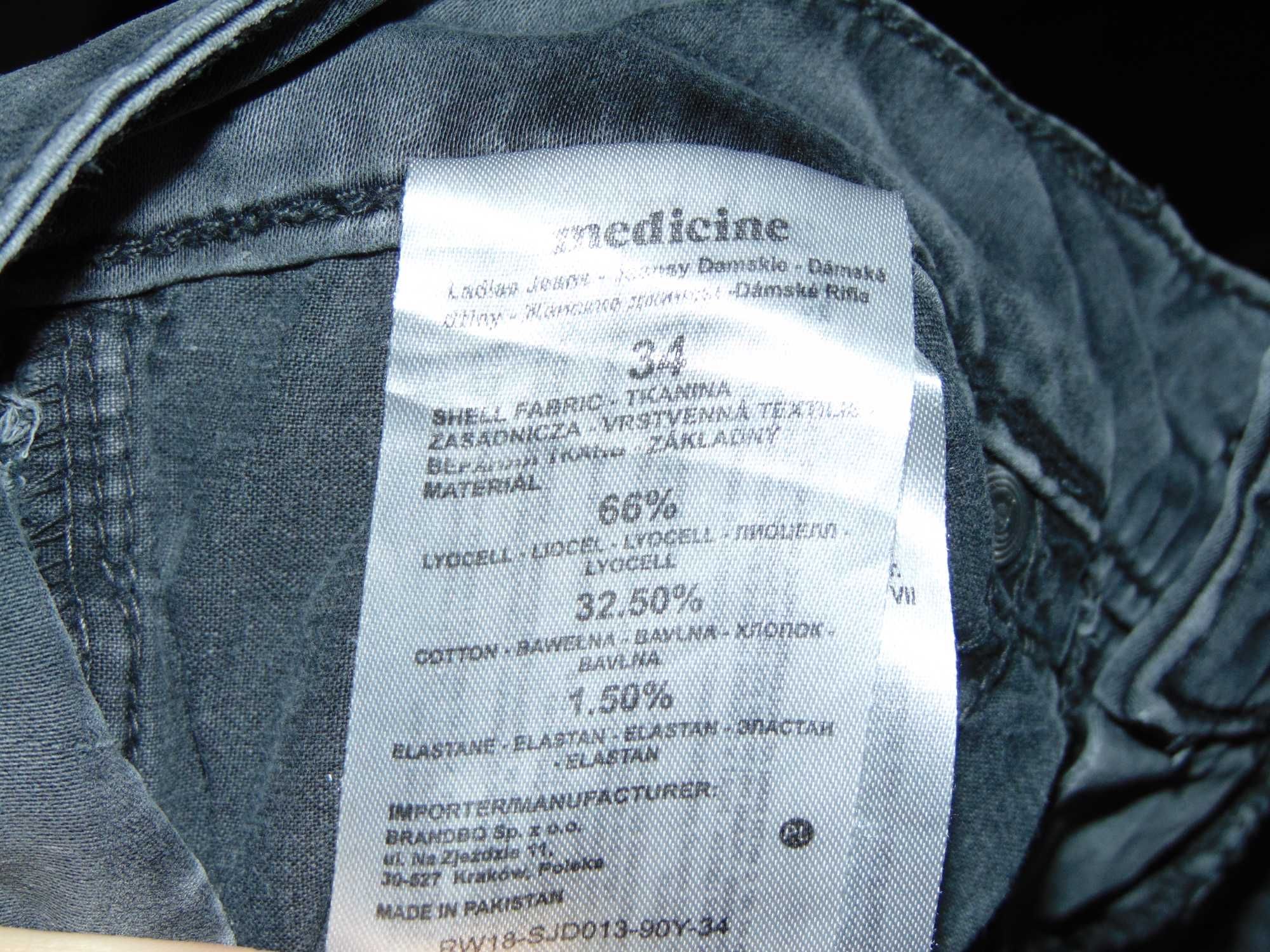 medicine - spodnie z lyocellu, rozmiar 34