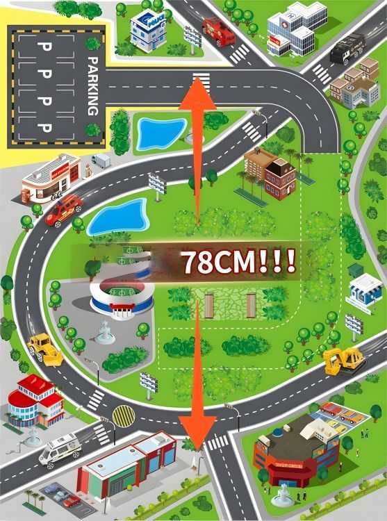 Garaż samochodowy XXL komenda policji 5 poziomów + mata z miastem 82