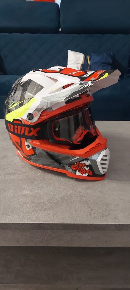 Kask cross quad xl jak nowy