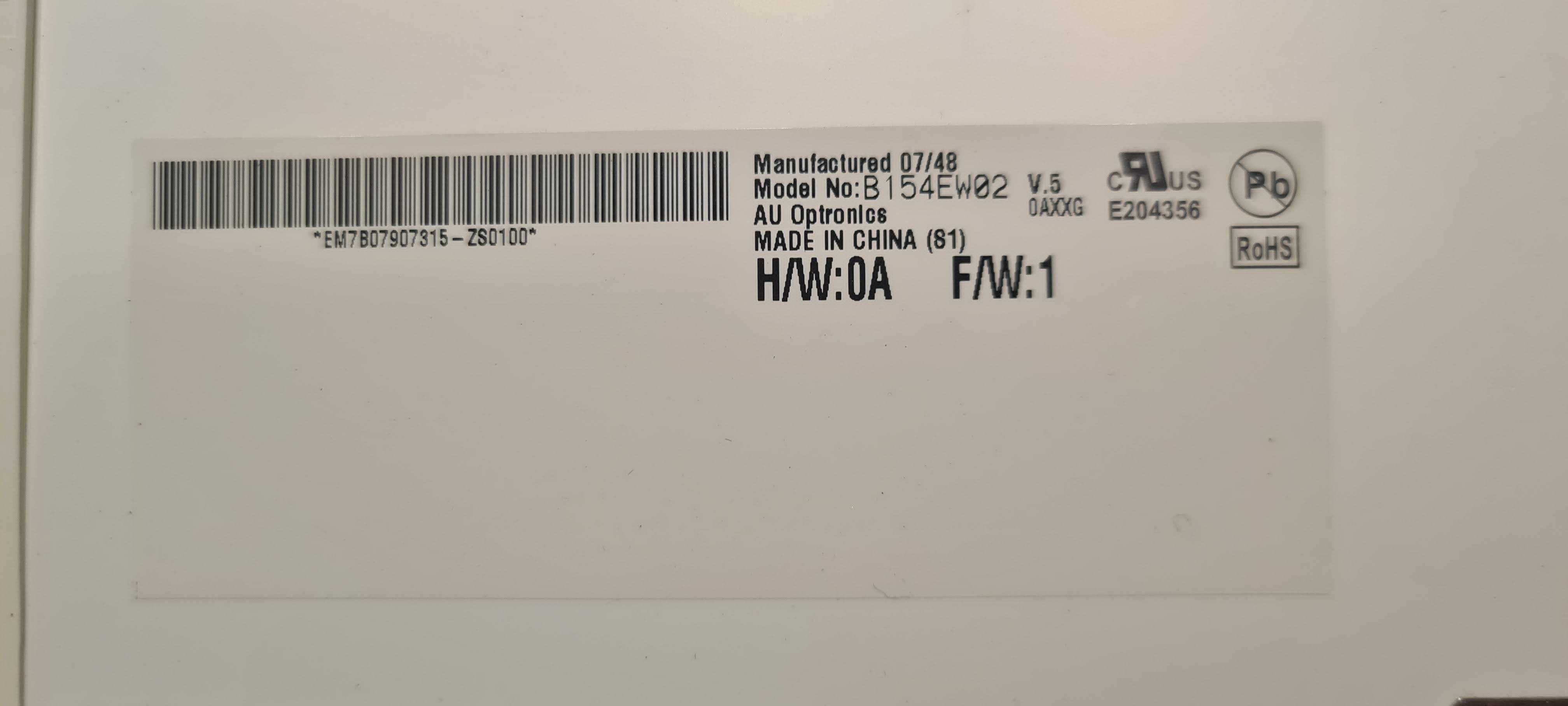 Матриця для ноутбука B154EW02 v1 15.4"