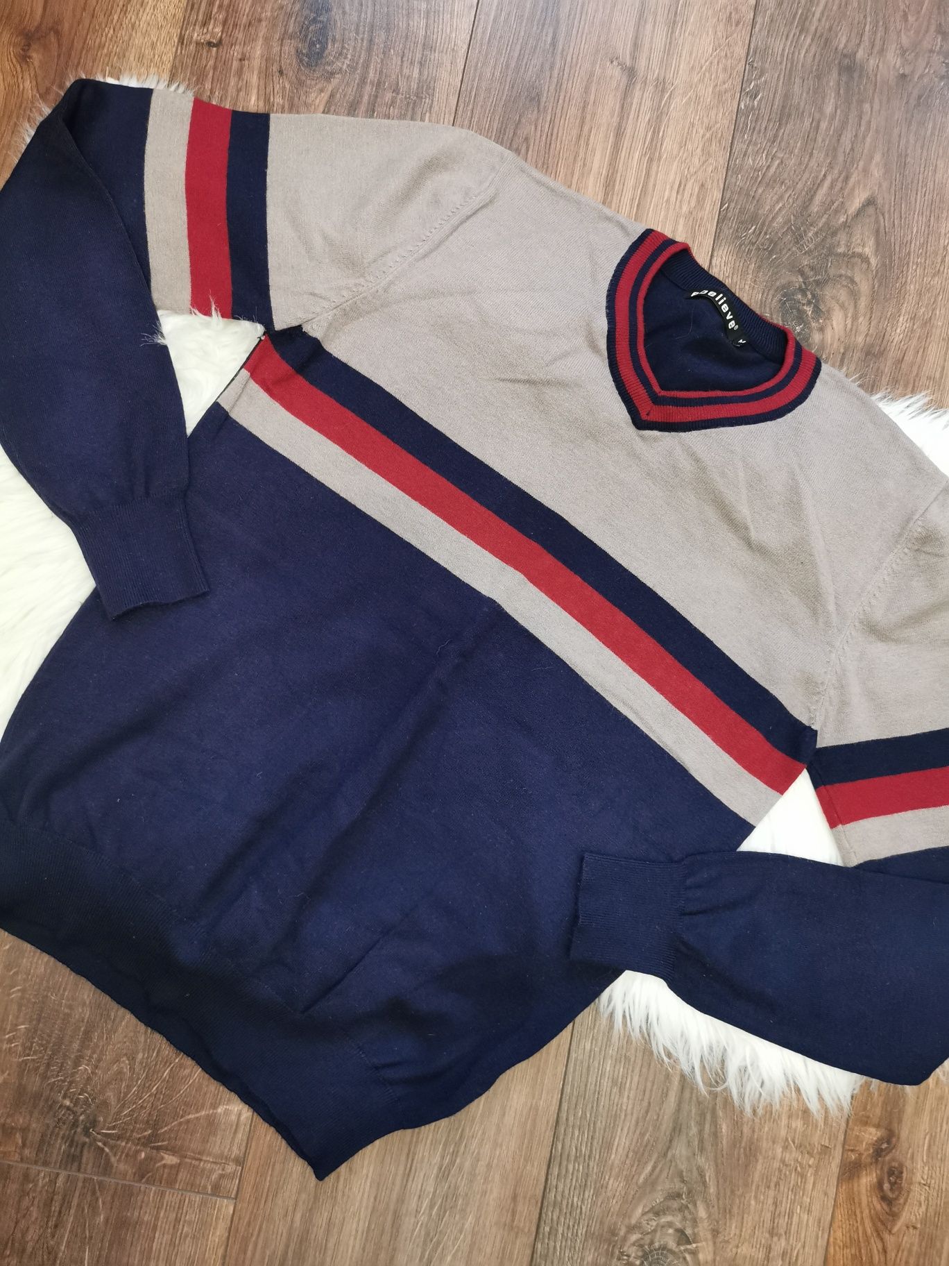 Sweter sweterek męski bluzka bluzeczka bluza M 38 bawełna kaszmir