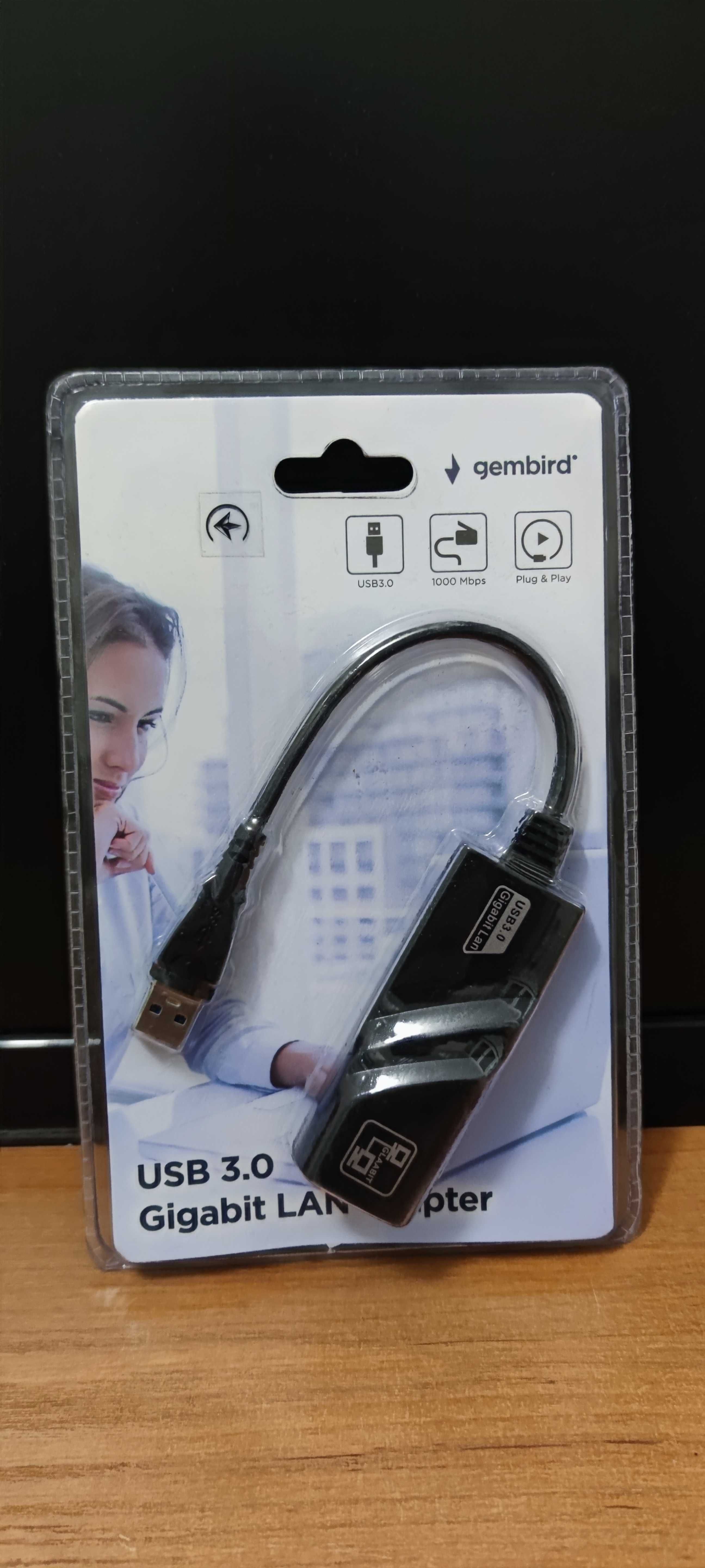 Адаптер Gembird USB 3.0 - RJ45 LAN Gigabit (NIC-U3-02)