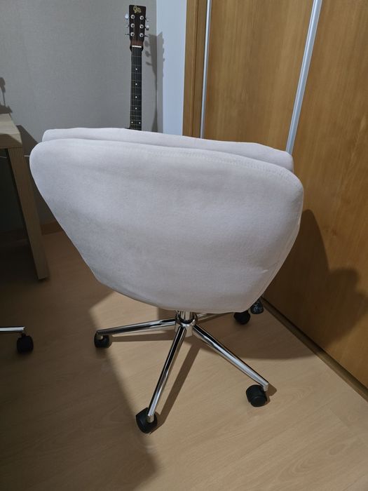 Cadeira Escritorio Bege Tecido