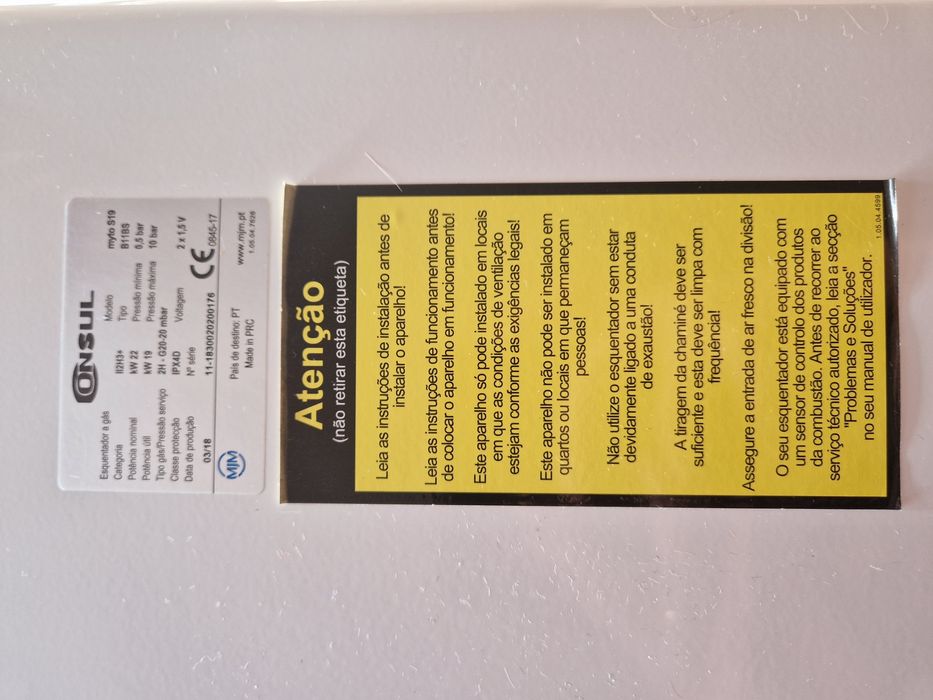 Esquentador GÁS NATURAL /como novo