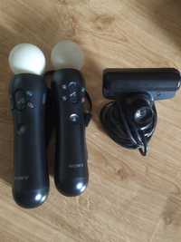 Zestaw Sony PlayStation Move PS3 różdżki pady motion i kamerka