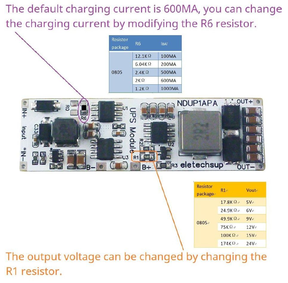 Плата UPS модуль 12V 15W 3.7V 1S Li-Ion для роутера