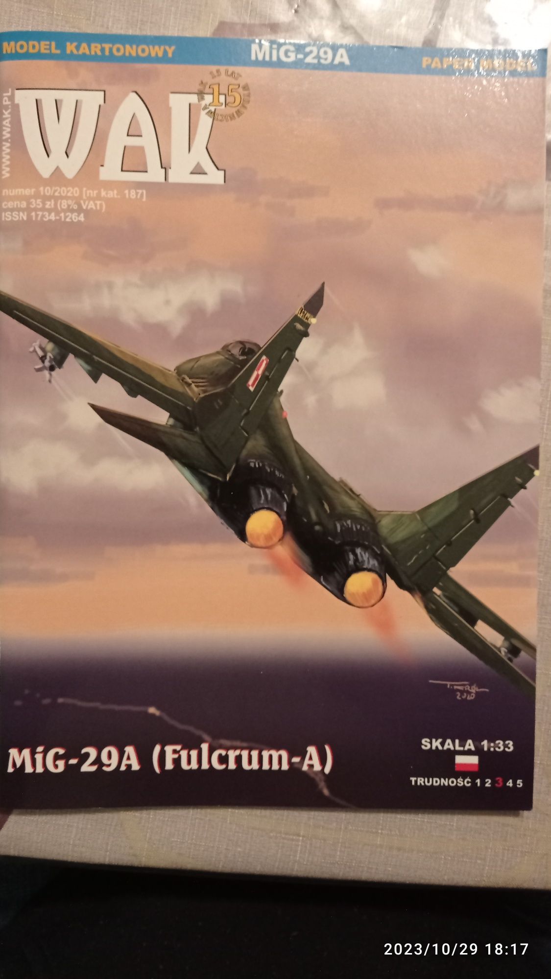 Model kartonowy MIG-29A 1:33 WAK