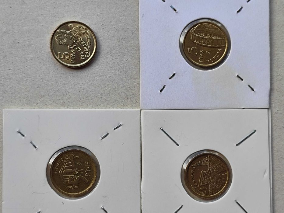 Moedas de Espanha(venda individual) - Pesetas em excelente estado