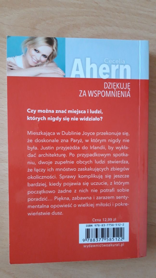 Dziękuję za wspomnienia Cecelia Ahern