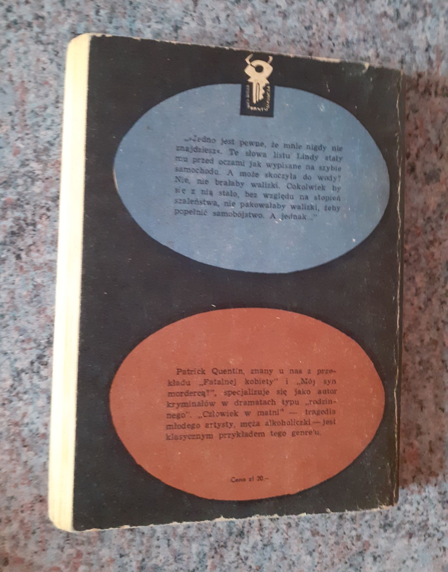 Patrick Quentin - Człowiek w matni [Wyd.Iskry I/1965] seria z kluczem