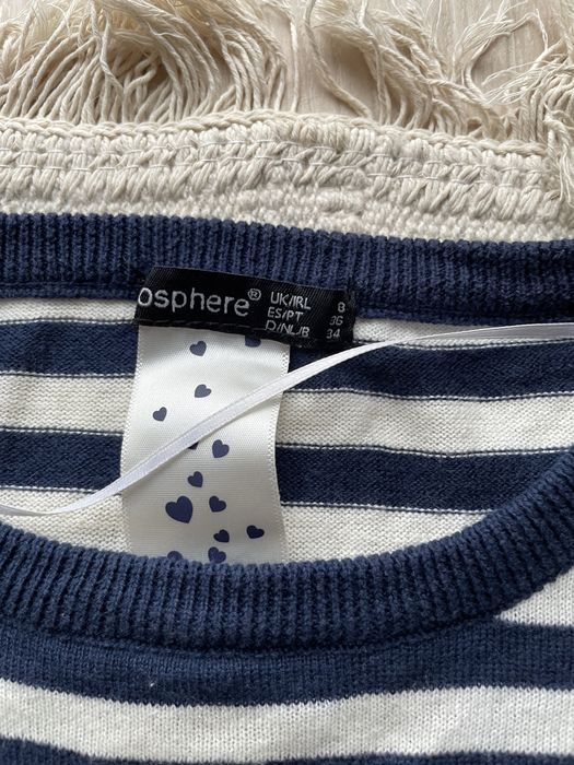 Sweterek w paski i serduszka atmosphere XS