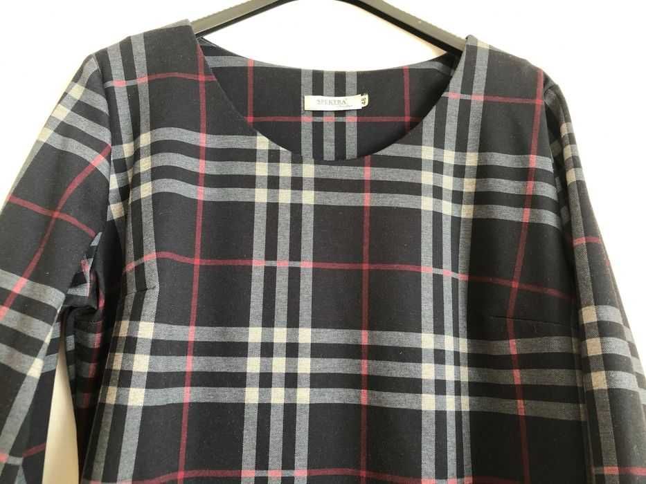 sukienka w kratę 46/48