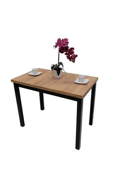 Stół 100x60x32 Dąb Złoty Craft noga czarna kwadrat LOFT !!!