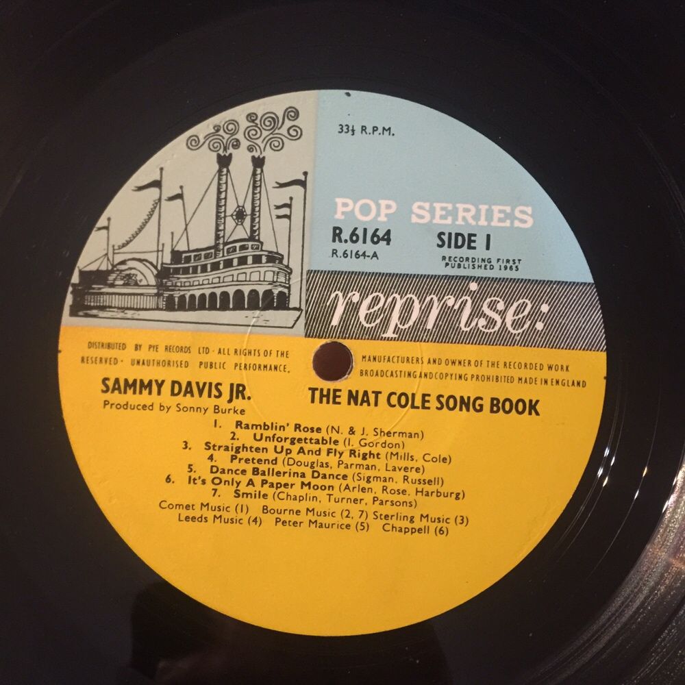 Vinil the Nat King Cole - Song Book by Sammy David - Mono