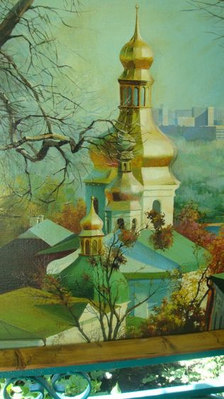 Картина "Киев Кресто-воздвиженская церковь на Подоле"